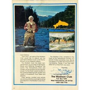 The Madison Club *A Private Membership Club Yellowstone Vintage Print Ad 1981